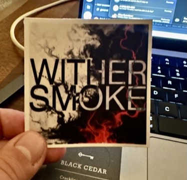 WitherSmoke album art: smoke typography design by Travis