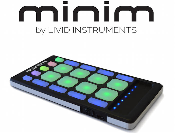 Minim by Livid Instruments · pocket-sized wireless MIDI controller